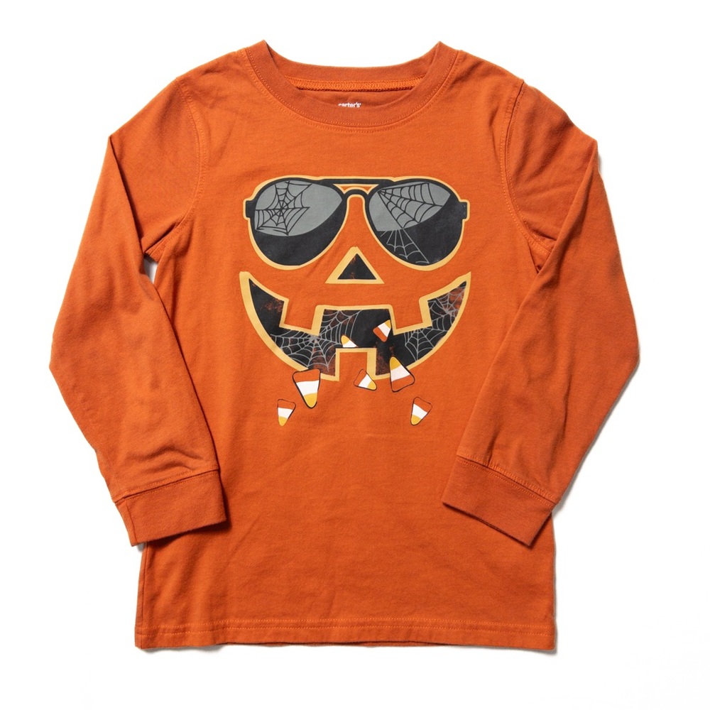 Carter's Toddler Boys' | Size 7 | Halloween Pumpkin Tee in Orange